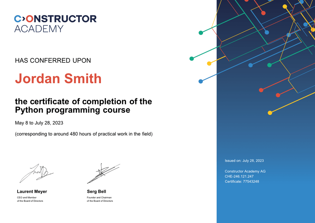 Certificate