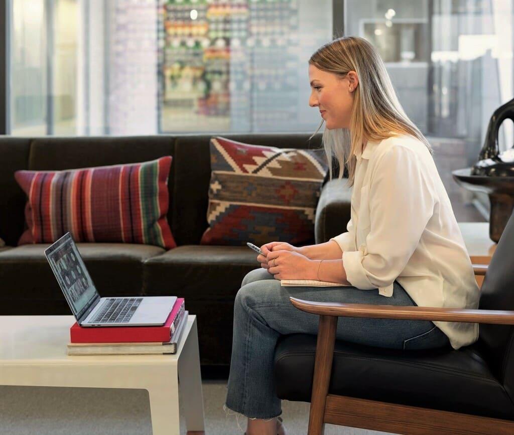 Woman with laptop