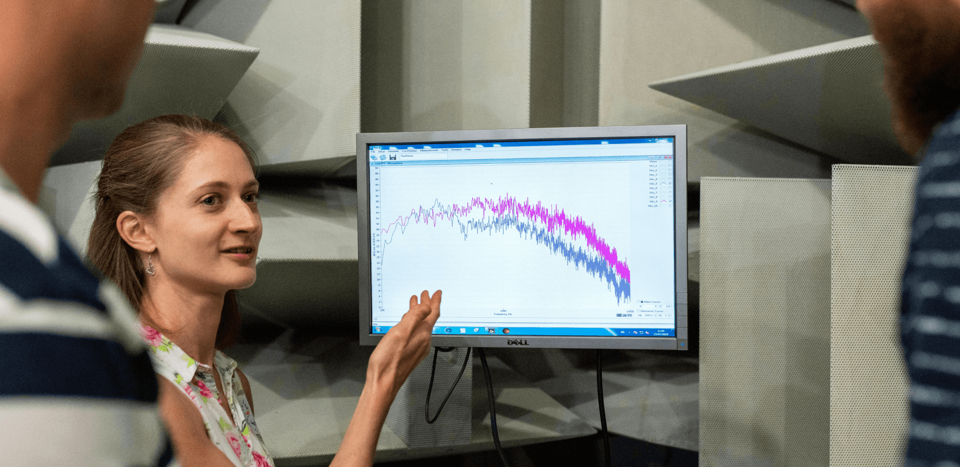 Person presenting a regression model